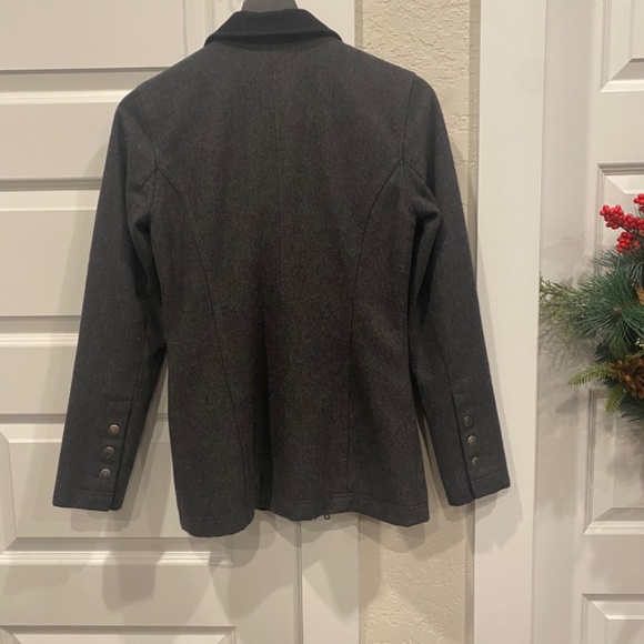 Vans Women Charcoal Grey Wool Blend Motorcycle Size S Jacket - Picture 4 of 11